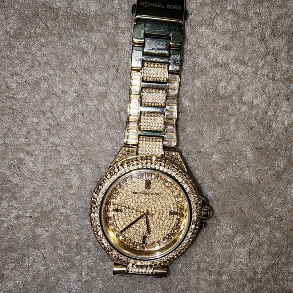 Used Camille Crystal Encrusted Gold Ion-plated Ladies Watch MK5720 main image 5